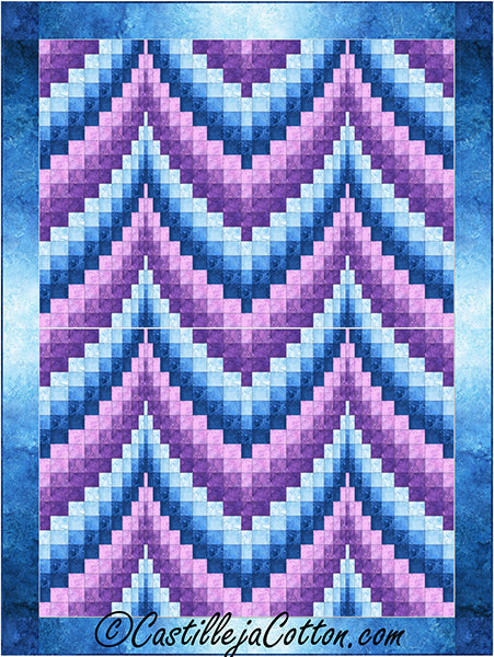 Bargello Ripple 2 Purple Quilt Pattern CJC-57083 - Paper Pattern