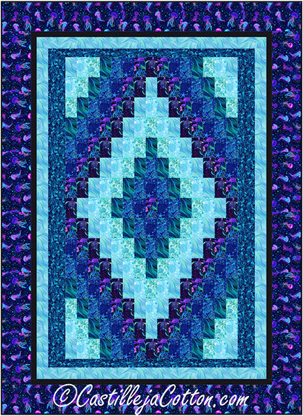 Eight Diamonds Ocean Quilt Pattern CJC-57953 - Paper Pattern