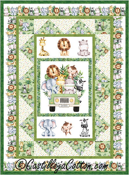Baby Safari Lap Quilt Pattern CJC-58661 - Paper Pattern