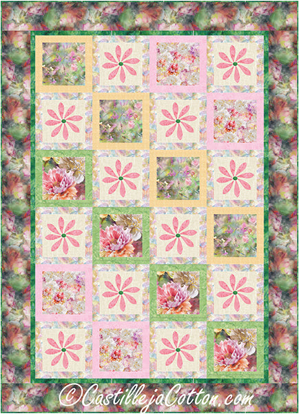 Enchanted Wildflowers Warm Quilt CJC-58882e - Downloadable Pattern