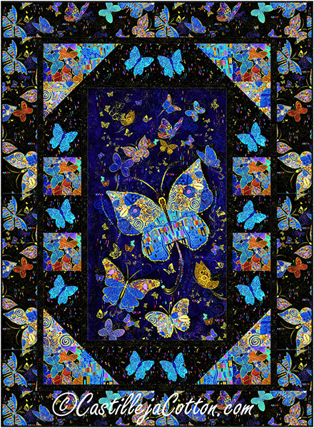 Golden Butterflies Quilt CJC-58991e - Downloadable Pattern