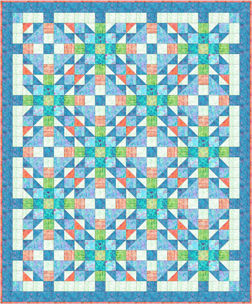 Splash of Paradise Quilt Pattern FHD-322 - Paper Pattern
