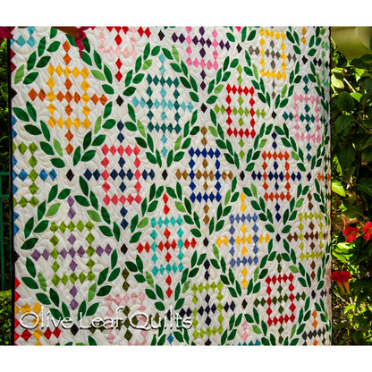 Cross-Stitched Garden Quilt  OLQ-101e - Downloadable Pattern