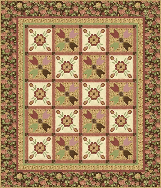 Rosie's Posies Quilt PC-114e - Downloadable Pattern