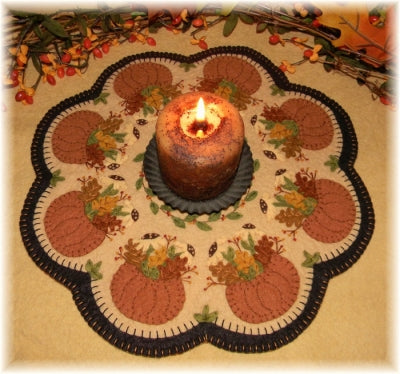 Fall's Bounty Candle Mat PLP-175e - Downloadable Pattern