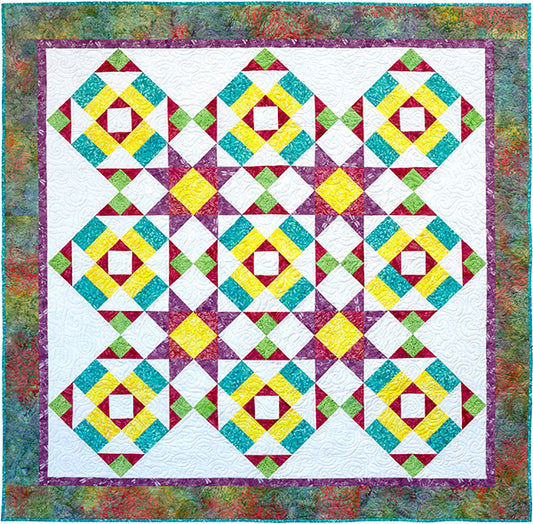 Showy Stars Quilt Pattern PQ-053 - Paper Pattern