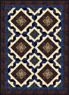 Batik Ribbon Twist Quilt Pattern TWW-0280 - Paper Pattern