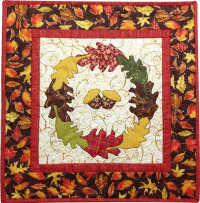 Harvest Leaves Wreath Quilt Pattern TWW-0327 - Paper Pattern
