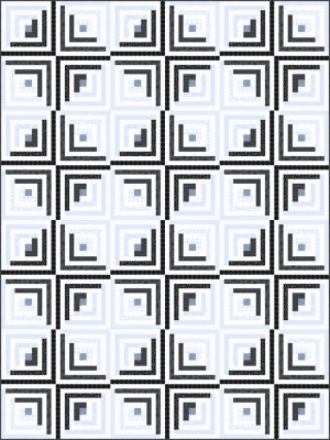 Optical Illusion Quilt Pattern TWW-0361 - Paper Pattern