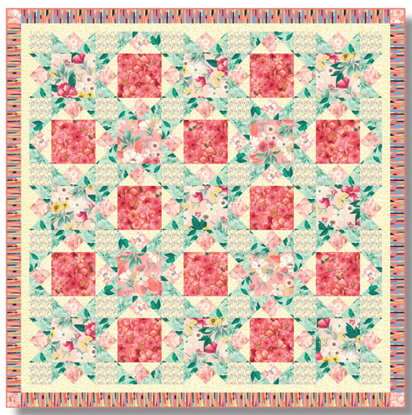 Blooming Lattice Quilt Pattern TWW-0548 - Paper Pattern