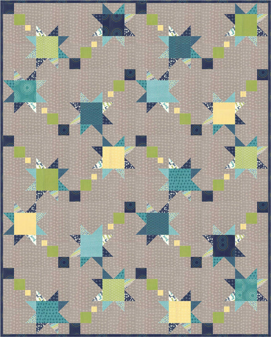Shooting Stars Quilt AEQ-68e - Downloadable Pattern