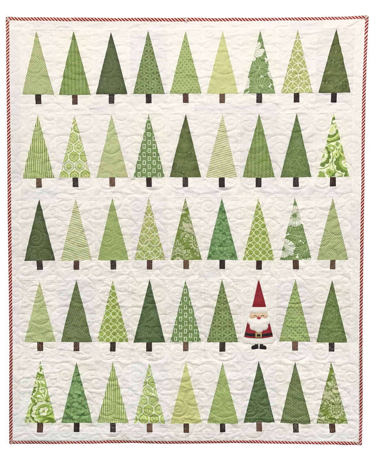 Santa in the Trees Quilt Pattern AQ-120 - Paper Pattern
