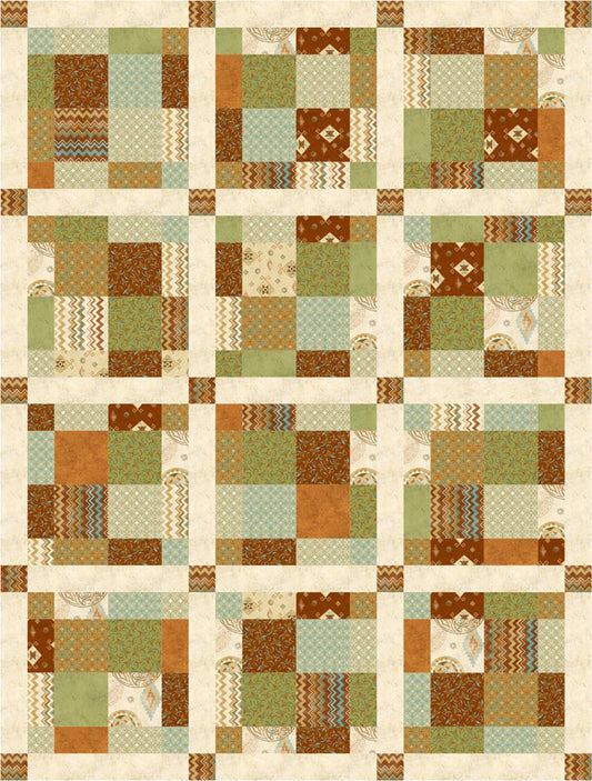Scotch Blocks Quilt Pattern AW-05 - Paper Pattern