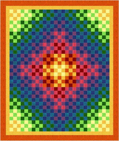 Trip Around the Rainbow Quilt Pattern BL2-136 - Paper Pattern