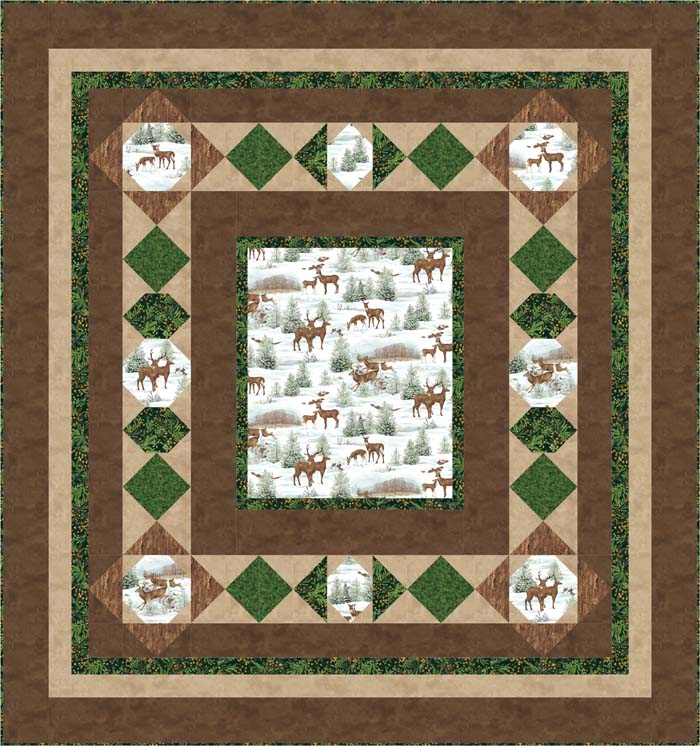 Walk Through the Snowy Woods Quilt BS2-327e - Downloadable Pattern