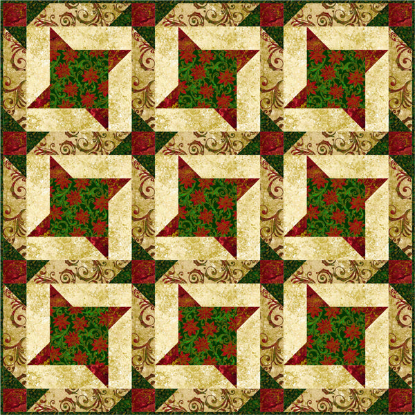 Christmas Stars Quilt BS2-329e - Downloadable Pattern
