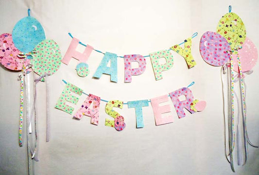 Happy Easter Garland with Egg Balloons BS2-335e - Downloadable Pattern