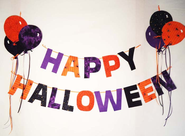 Happy Halloween Garland with Balloons BS2-336e - Downloadable Pattern
