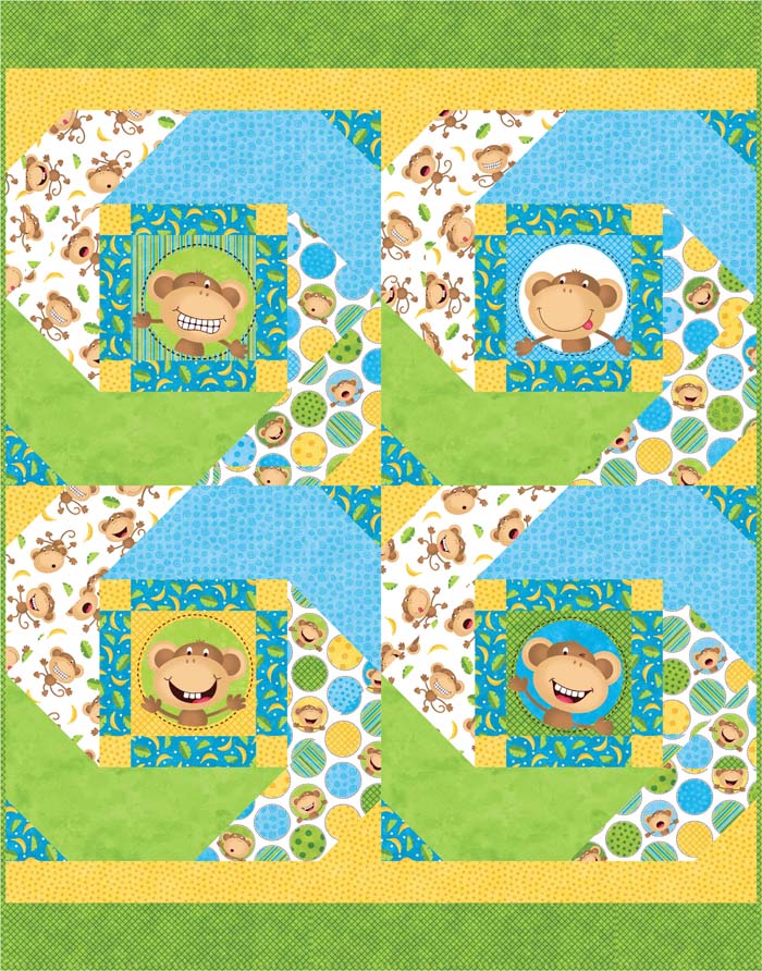 Dizzy Monkeys Quilt Pattern BS2-338 - Paper Pattern