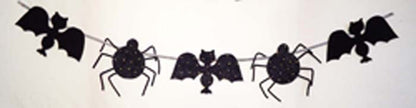 Bats and Spiders Garland with Bat Balloons BS2-339 - Paper Pattern