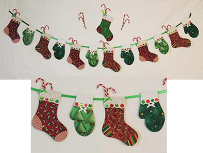 Stockings and Mittens Garland Pattern BS2-343 - Paper Pattern