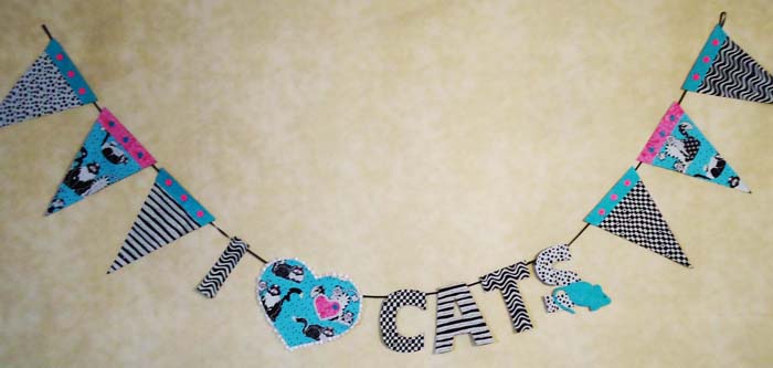 I Love Cats Garland BS2-348e - Downloadable Pattern