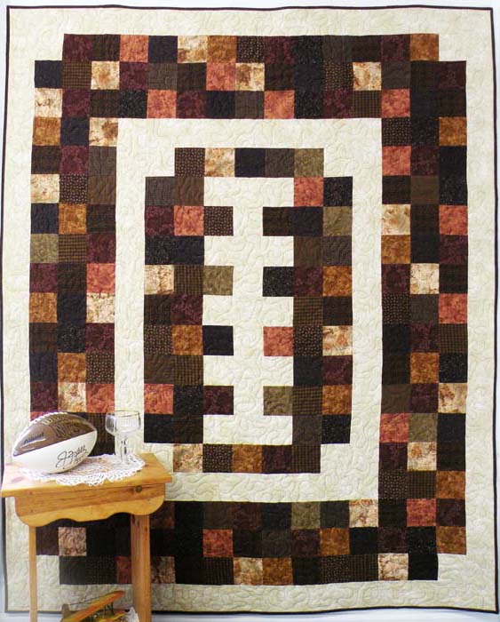 Football Flannel Quilt BS2-349e - Downloadable Pattern