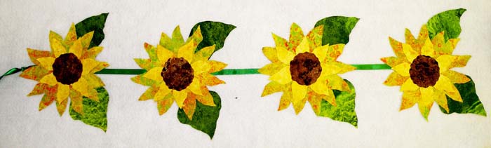 Sunflowers Wall Garland Pattern BS2-353 - Paper Pattern