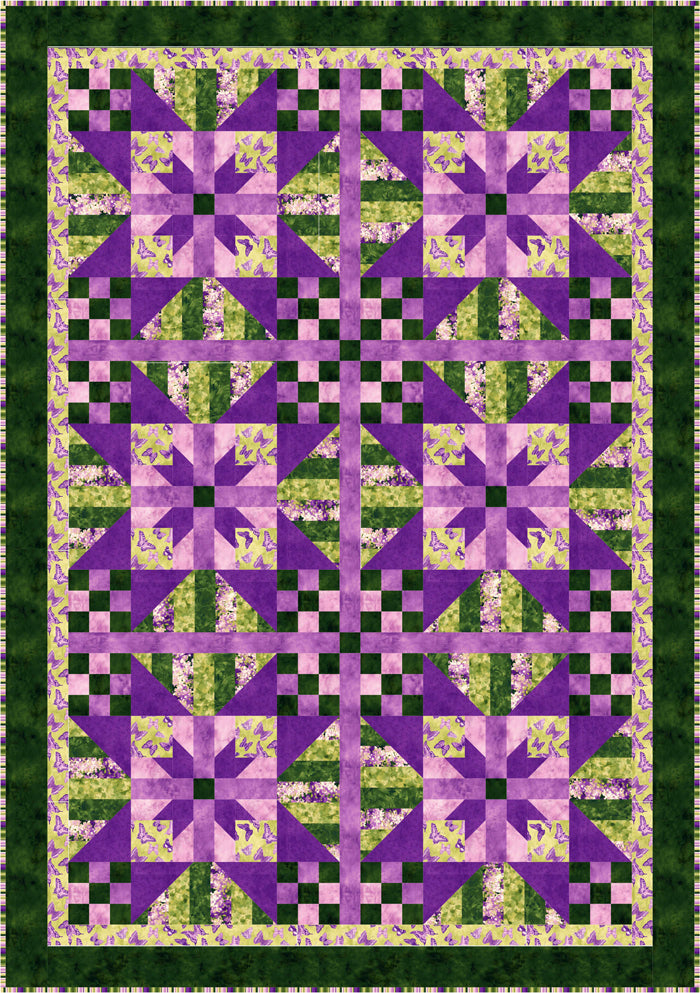 Lavender Blossoms Quilt BS2-360e - Downloadable Pattern