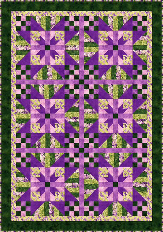 Lavender Blossoms Quilt BS2-360e - Downloadable Pattern