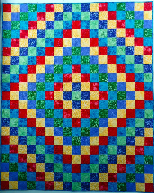Trip Around the World Brights Quilt BS2-384e - Downloadable Pattern