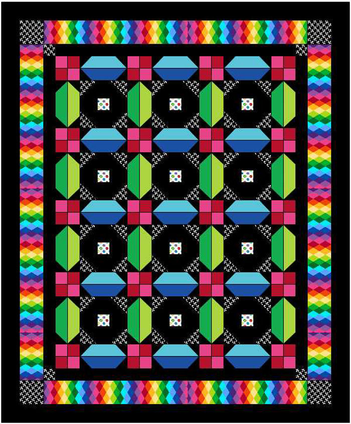 Carnival Explosion Quilt BS2-413e - Downloadable Pattern