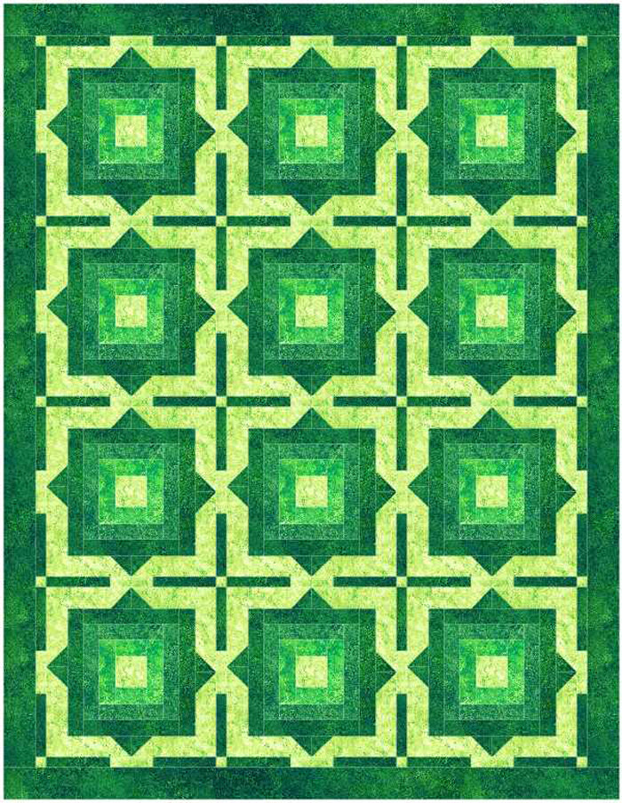 Modern Fabric Illusion Quilt Pattern BS2-431 - Paper Pattern