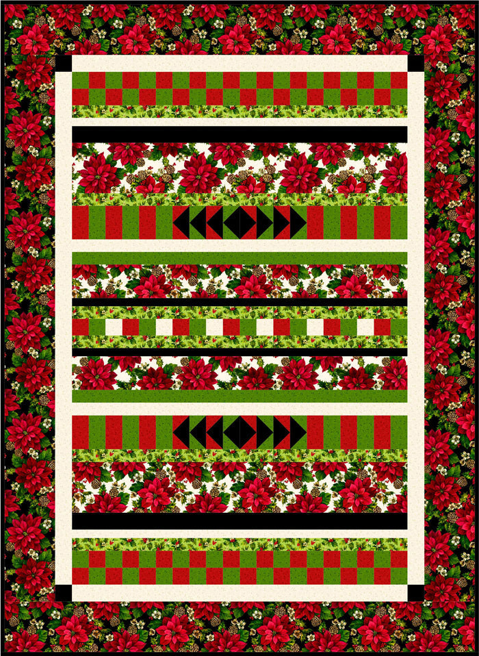 Flowers for Christmas Quilt BS2-437e - Downloadable Pattern