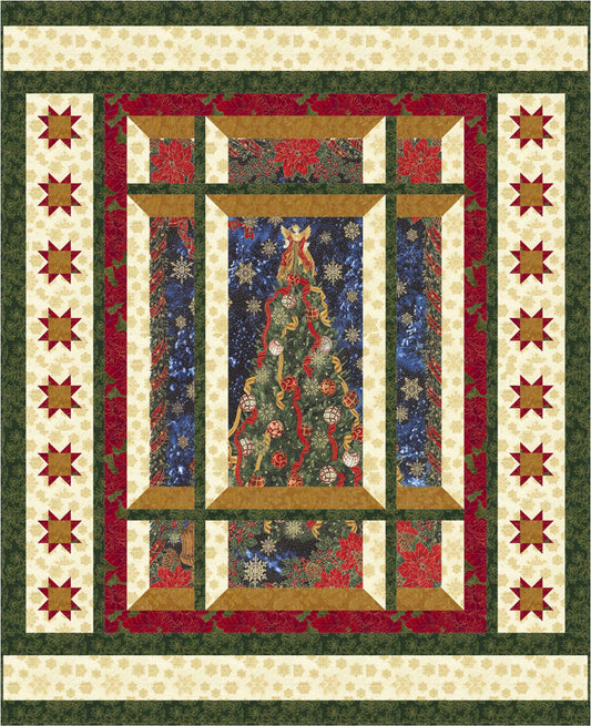 Modern Window Christmas Quilt BS2-448e - Downloadable Pattern