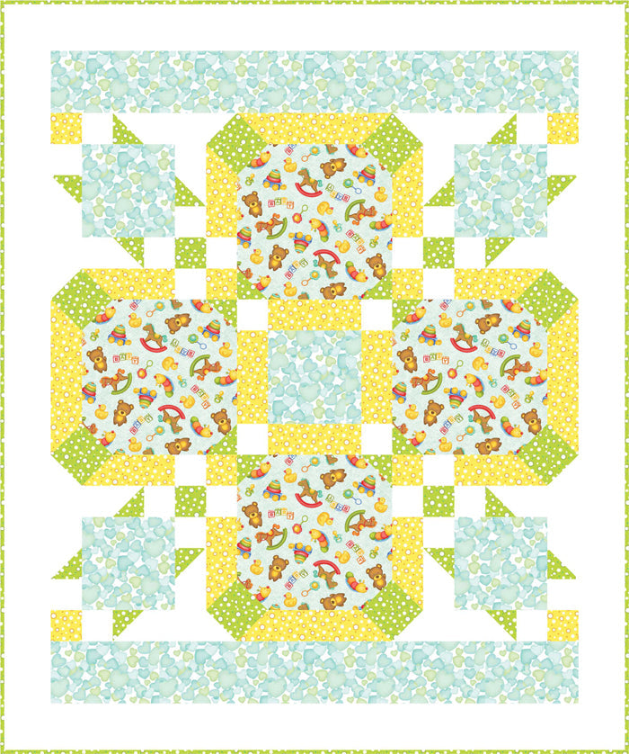 Reversible Baby Quilt Pattern BS2-462 - Paper Pattern