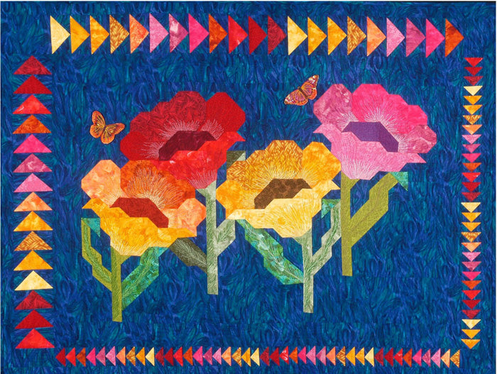 Poppies Quilt Pattern CC-483 - Paper Pattern