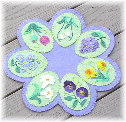 Spring is in Bloom Candle Mat CCUP-280e - Downloadable Pattern