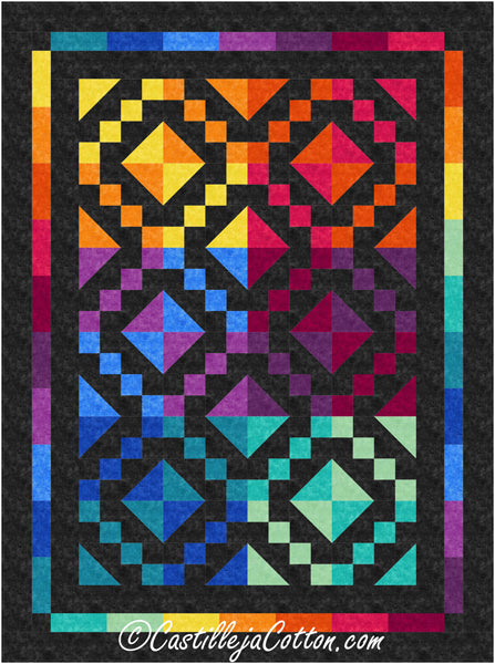 Jewel Box Lap Quilt Pattern CJC-12572 - Paper Pattern