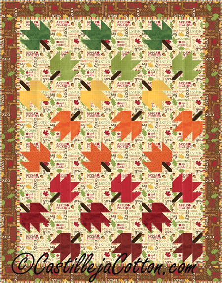 Twirling Leaves Quilt CJC-2420e - Downloadable Pattern
