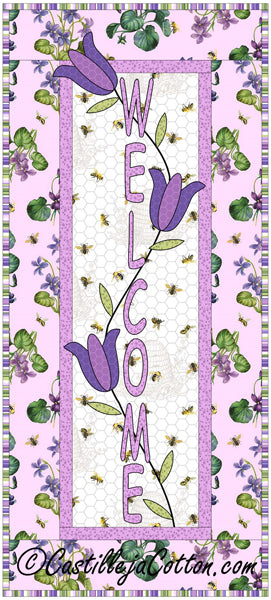 Welcome with Tulips Wall Hanging CJC-39947e - Downloadable Pattern