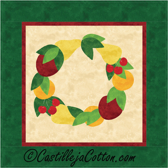 Bountiful Harvest Wreath Quilt CJC-4015e - Downloadable Pattern