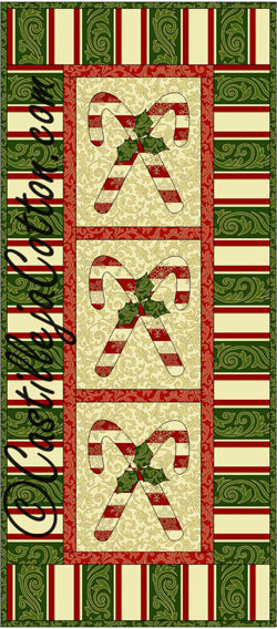 Candy Cane Panel Quilt Pattern CJC-4063 - Paper Pattern