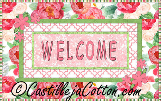 Welcome with Flowers Quilt CJC-410914e - Downloadable Pattern