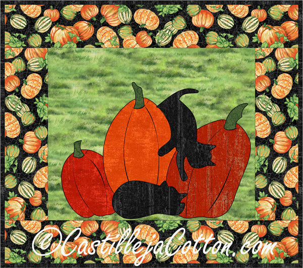 Cats and Pumpkins Quilt CJC-416513e - Downloadable Pattern
