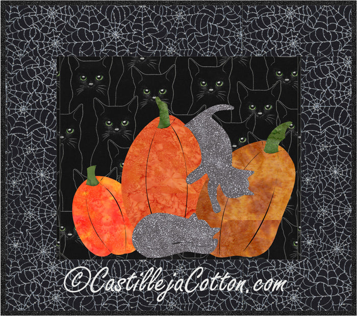 Cats and Pumpkins Quilt CJC-4165e - Downloadable Pattern