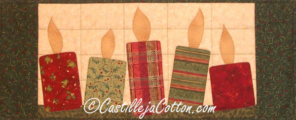 Country Candles Mini Wall Hanging CJC-4168e - Downloadable Pattern