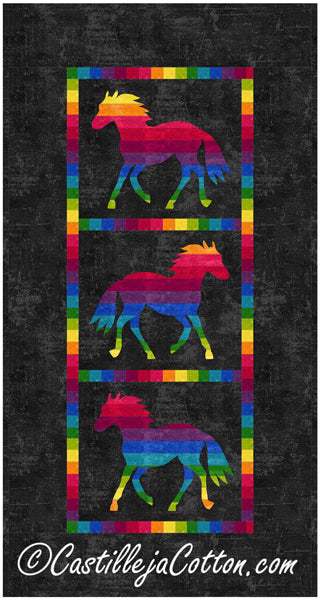 Variegated Ponies Wall Hanging CJC-433510e - Downloadable Pattern