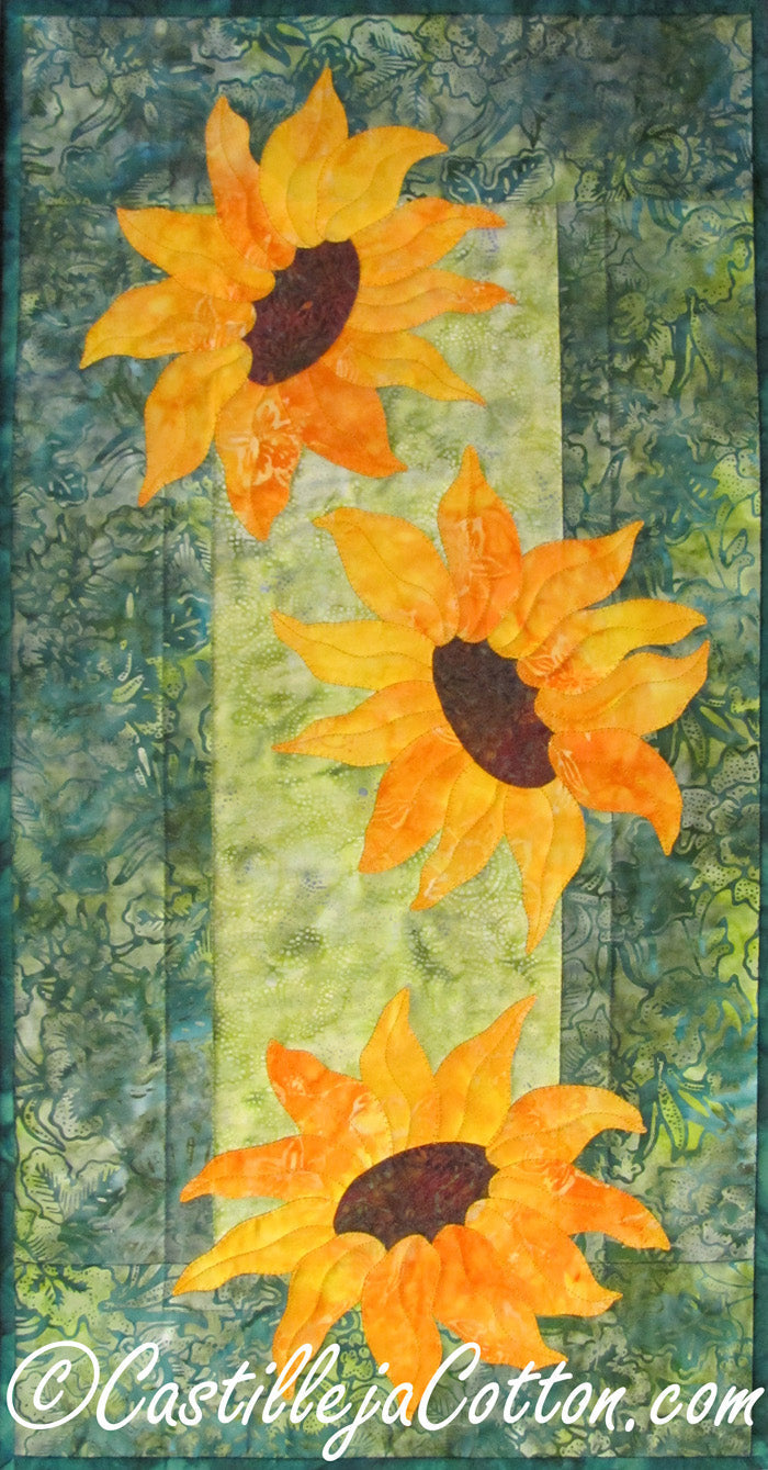 Breezy Sunflowers Quilt  CJC-4384e - Downloadable Pattern