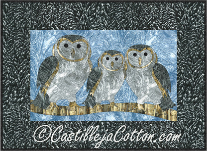Barn Owl Family Quilt CJC-4548e - Downloadable Pattern